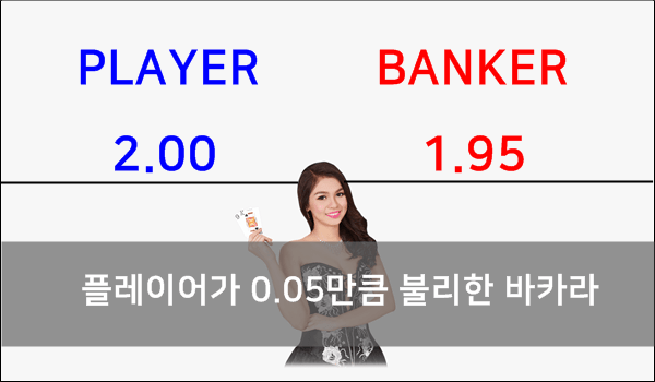 바카라 플레이어/뱅커 배팅의 배당 커미션 정보